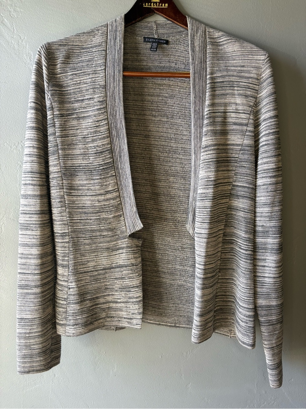 Eileen Fisher Tencel Lyocell and Organic Cotton Notch Collar Cardigan - Size XS